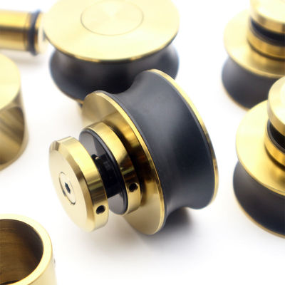 70MM عجلة كبيرة 8-12 ملم مجموعة أبواب زجاجية منزلقة بدون إطار خارجية لغرفة الاستحمام