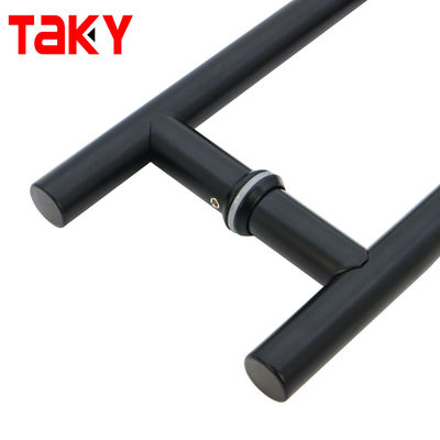 مقابض أبواب زجاجية داخلية سوداء غير لامعة بسمك 0.5 مم لحجرة الاستحمام في المكتب