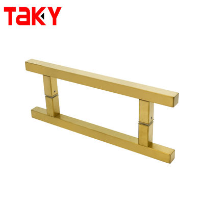 11 بوصة مقابض أبواب زجاجية من الفولاذ المقاوم للصدأ ذهبي مصقول بمقبض الباب