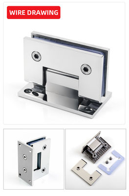 مفصلات زجاج مقسى للرفع الطويل 90 درجة مطلية بالكروم نحاس مفصل باب الدش الزجاجي