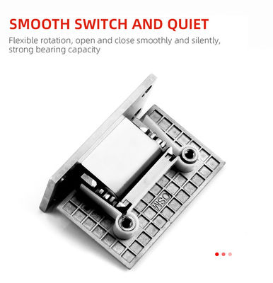 مفصلات زجاج مقسى للرفع الطويل 90 درجة مطلية بالكروم نحاس مفصل باب الدش الزجاجي