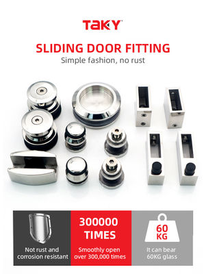 باب حظيرة زجاجي آمن بسمك 8-12 مم مع مجموعة أدوات و ملحقات من الستانلس ستيل 304