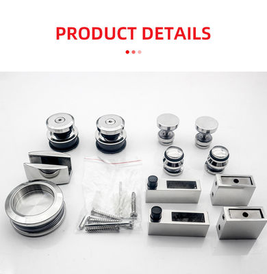 باب حظيرة زجاجي آمن بسمك 8-12 مم مع مجموعة أدوات و ملحقات من الستانلس ستيل 304