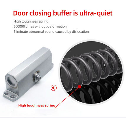 الحد الأقصى لوزن الباب 45-65 كجم، ذراع إغلاق باب منزلق أوتوماتيكي من سبائك الألومنيوم مع تشطيب مخصص