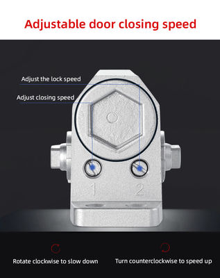 الحد الأقصى لوزن الباب 45-65 كجم، ذراع إغلاق باب منزلق أوتوماتيكي من سبائك الألومنيوم مع تشطيب مخصص