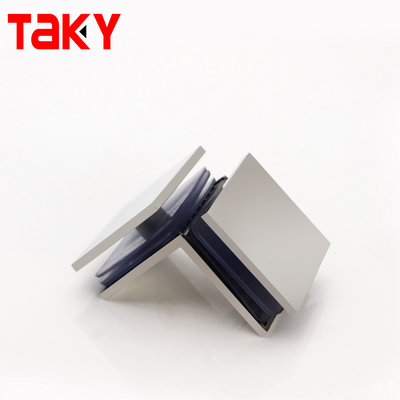 أقواس باب زجاجي مصقول من الفولاذ المقاوم للصدأ بزاوية 90 درجة مشبك تثبيت مربع للباب