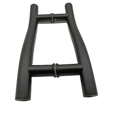 سعر جيد عقدة باب نافذة 8 بوصة الزجاج الأسود عقدة الباب في الكروم النهاية 304 الفولاذ المقاوم للصدأ الانترنت