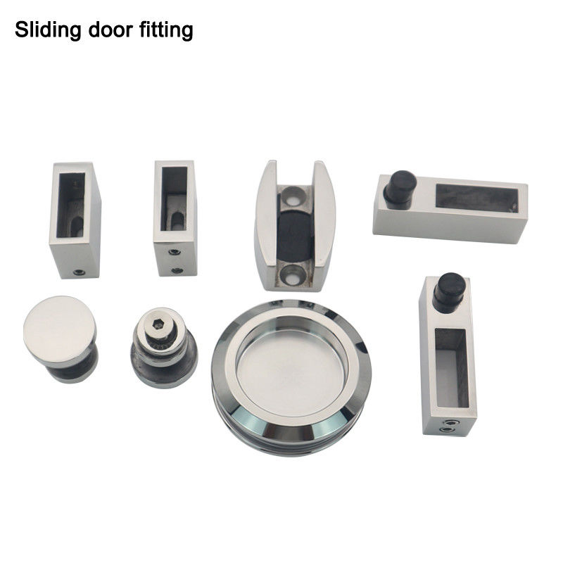 80-120 كجم حمالة حمولة بدون إطار أجهزة الأبواب الزجاجية المنزلية لمكونات الحمام