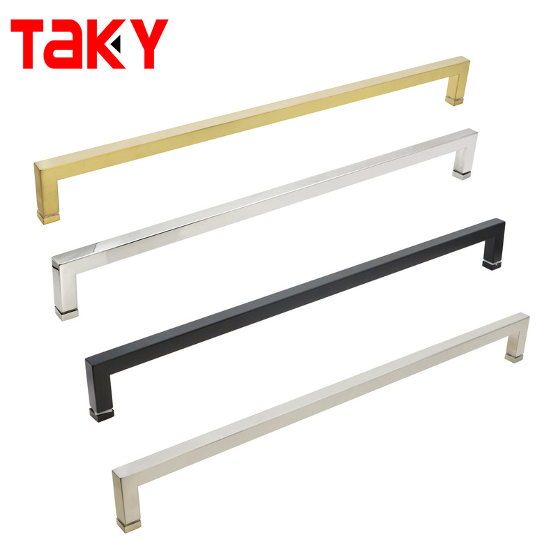 Square Glass Door Handle Stainless Steel 304 Shower Cabin Handle for Tempered Glass Door