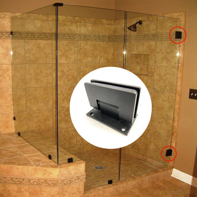 سعر جيد مفصل باب دش 90 درجة من الفولاذ المقاوم للصدأ 304 أسود غير لامع لنمط المظهر المربع الانترنت