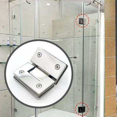 سعر جيد مفصل زجاجي من النيكل المصقول بزاوية فتح 135 درجة مثالي لحجرات الاستحمام الزجاجية الانترنت