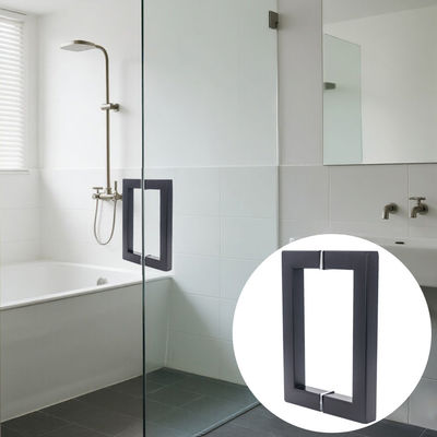 سعر جيد مقبض باب زجاجي مربع من الفولاذ المقاوم للصدأ 304 بلون أسود غير لامع الانترنت