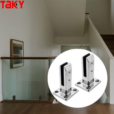 سعر جيد مشابك زجاجية لدرابزين زجاجي قابلة للتعديل 8-12 مم مربعة من الفولاذ المقاوم للصدأ مع تثبيت بمسامير الانترنت