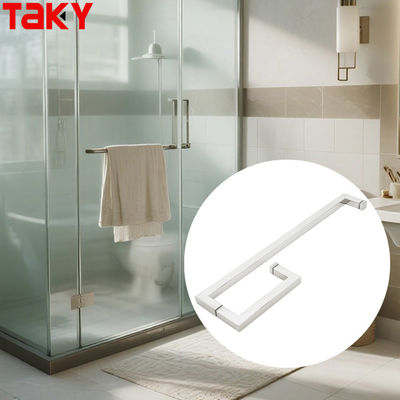 سعر جيد L Shape Square Steel Shower Glass Door Pull Handles Glass Door Handle الانترنت