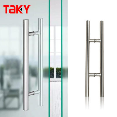 سعر جيد High Quality Glass Door Hardware 304 Stainless Steel Custom Push Pull Handle الانترنت