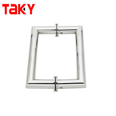 SS304 فولاذ زجاجي غير المقاوم للصدأ مسدس سحب الباب مع 203 * 203 * 19 * 1.0mm الحجم والتصميم الحديث للدش والحمام