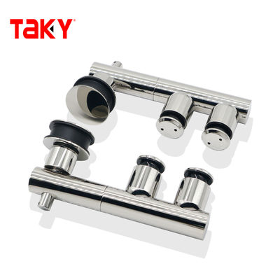 زجاج بدون إطار متنقل معلق عجلات دوارة انزلاقية تجهيزات الأجهزة الزجاجية المنزلقة