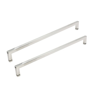 سعر جيد الفولاذ المقاوم للصدأ الفضة مربع دش الباب مقبض سحب شريط منشفة انزلاق مقبض الباب الزجاجي الانترنت