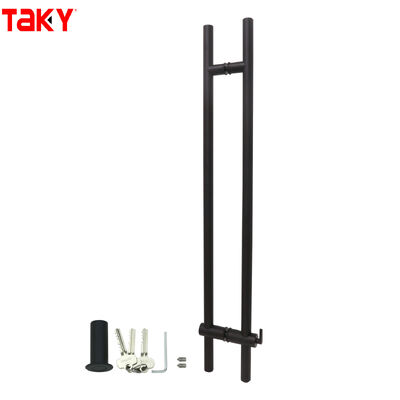 سعر جيد مقبض باب زجاجي بقفل من النوع H من الفولاذ المقاوم للصدأ على الطراز الحديث للاستحمام والاستخدام المنزلي الانترنت