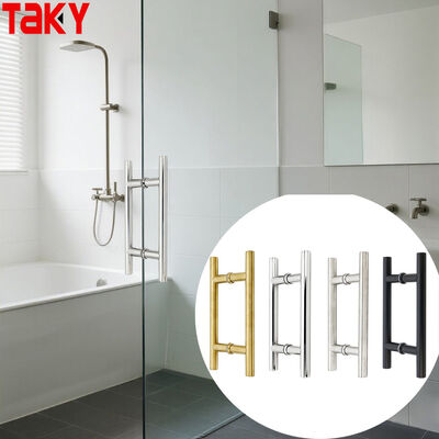 سعر جيد الفولاذ المقاوم للصدأ من النوع H الحديث 304 ثنائي الجانب الزجاجية الباب سحب مقبض 203 * 203 * 19 * 1.0mm الانترنت