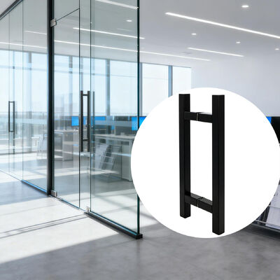 الفولاذ المقاوم للصدأ دفع سحب مقبض الباب التجاري الصف التصميم الحديث على شكل H للفندق