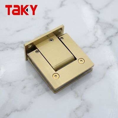 Stainless Steel 90 Degree Glass to Wall Shower Hinge Heavy Duty Self Closing Hydraulic Bathroom Hinge